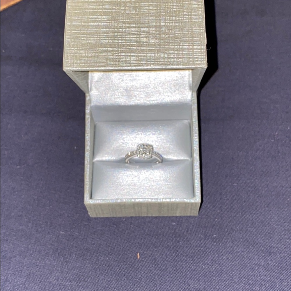 1/3 CTTW 925 Sterling Silver Engagement Ring